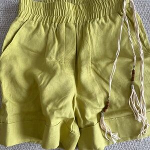 $15 ADD ON NWOT Sz. XS LINEN Shorts APPLE GREEN